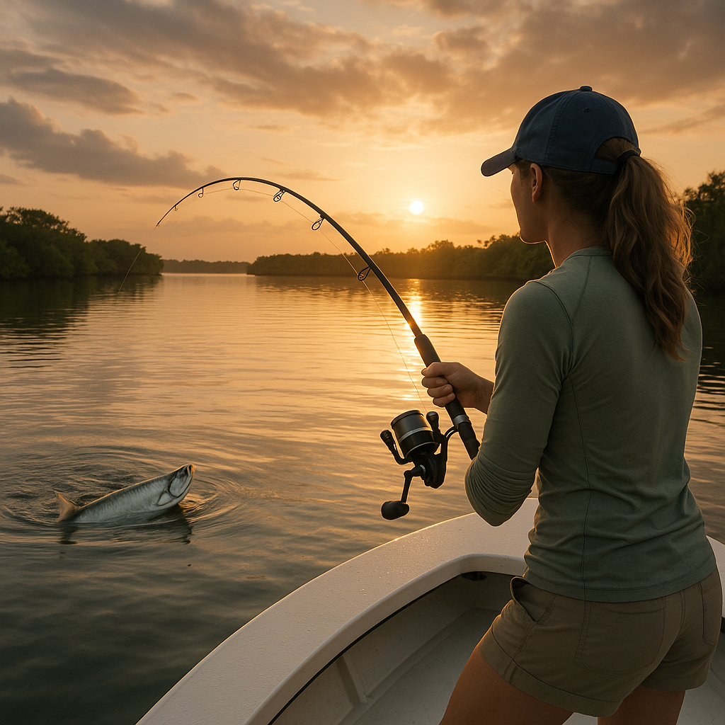 Dive into the exhilarating world of tarpon fishing through the lens of a female angler. Discover the thrill of spotting 'rolling tarpon,' and learn techniques to hook your own silver king while embracing sustainable fishing practices.